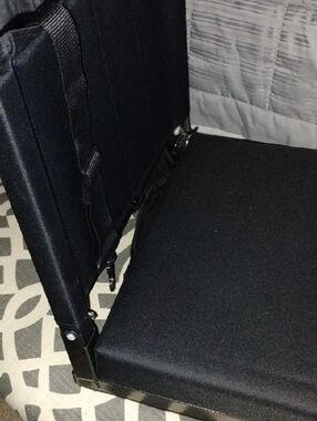 Black Rectangular Carry Bleacher Seat Case with Shoulder Strap